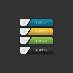 Web and ui application color button on dark background