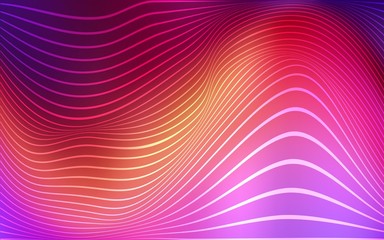 Light Pink, Yellow vector background with curved lines. Blurred geometric sample with gradient.  A completely new template for your business design.