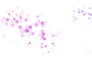 Light Pink vector background with bubbles.