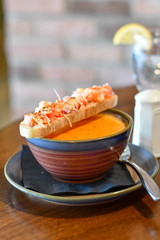 Tomato Soup at Restaurant
