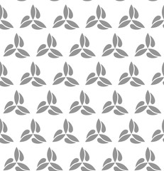 Floral vector ornament. Seamless abstract classic background with gray lives. Pattern with repeating floral elements. Ornament for fabric, wallpaper and packaging