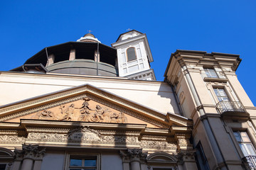 Fototapeta na wymiar Holy Trinity church in Turin . Chiesa della Santissima Trinita