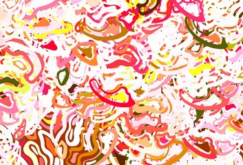 Light Green, Red vector background with abstract shapes.