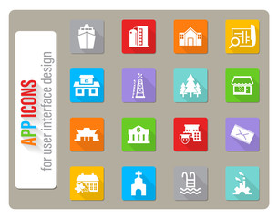 infrastructure icon set