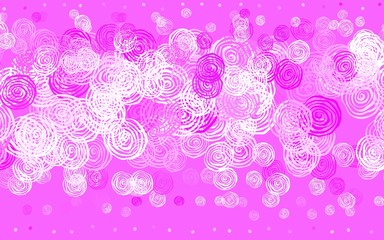 Light Purple, Pink vector abstract backdrop with roses.