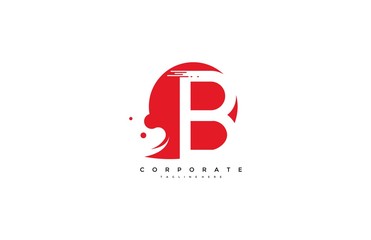 Obraz premium Abstract Creative Modern Bubble Chat Dots Element Letter B Logo Design