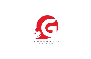 Abstract Creative Modern Bubble Chat Dots Element Letter G Logo Design