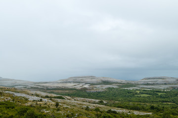 Fototapeta na wymiar Cloudy Day in the Burren Ireland 