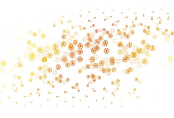 Light Orange vector pattern with spheres.