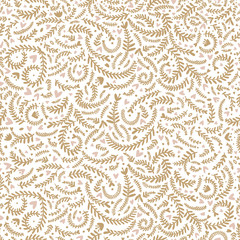 Vector seamless pattern of Flower and foliage on white background. Great for fabric, wrapping paper.