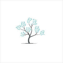 Obraz premium tree logo design template silhouette vector