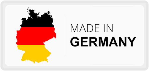Obraz premium concept of made in Germany symbol. map of Germany 3d-illustration