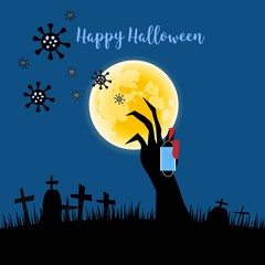 Happy halloween in the day of coronavirus outbreak