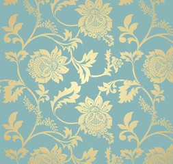 Fototapeta premium wedding card design, paisley floral pattern , India 