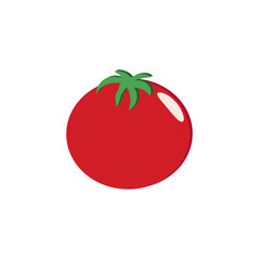 Red tomato on a white background. Illustration.