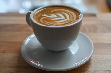 Cappuccino mit Latte Art