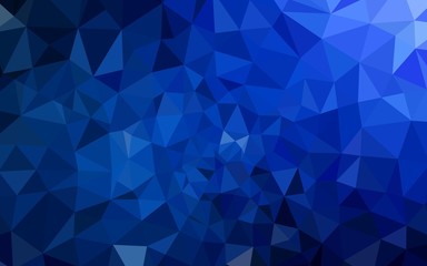Fototapeta na wymiar Dark BLUE vector polygon abstract background. A sample with polygonal shapes. A new texture for your web site.