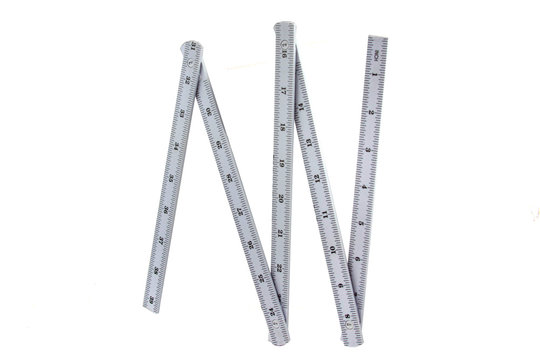 Plastic Meter white isolated in white background