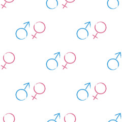 vector pattern of gender symbols