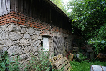 old wooden house in the woods