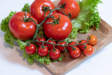 Juicy and fresh tomatoes ready for eating.