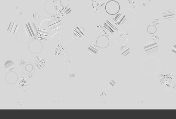 Light Gray vector background with triangles, circles.