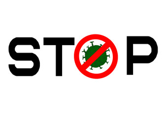 Stop coronavirus ( covid-19 ) vector illustration. Healthcare and medical concept.
