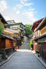Obraz premium Sannenzaka street at morning. Kyoto, Japan. 