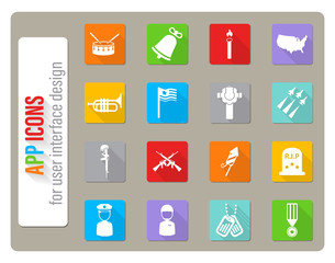 Memorial day simply icons