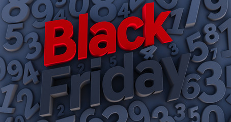 3D rendering of Black Friday Concept.