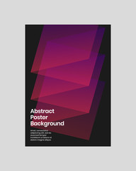 Abstract design, illustration of poster. Colorful amaranth, indigo zig zag lines on eerie black backdrop. Template, cover. Concept design. Eps10 vector.