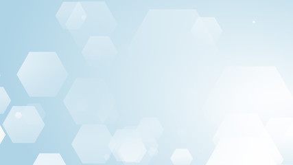 Abstract hexagon geometric white blue pattern technology medical and science background.