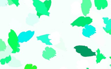 Light Green vector backdrop with memphis shapes.