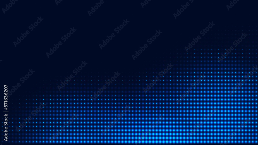 Poster dot blue pattern screen led light gradient texture background. abstract technology big data digital 