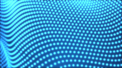 Naklejka premium Dot blue wave light screen gradient texture background. Abstract technology big data digital background. 3d rendering.