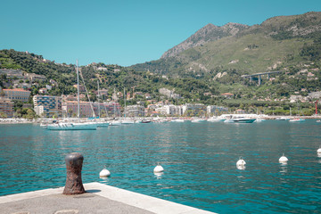 Menton, wonderful city of the cote-d‚ÄôAzur with its marine and architectures,  in a sunny day...