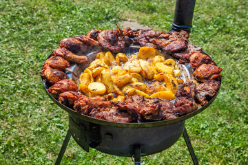 Traditional croatian kotlovina dish plate