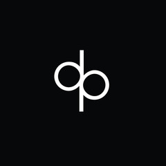 Creative Professional Trendy and Minimal Letter PD DP Logo Design in Black and White Color, Initial Based Alphabet Icon Logo in Editable Vector Format