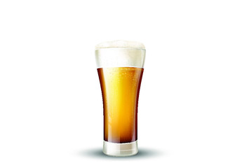 Glass goblet on a white background.