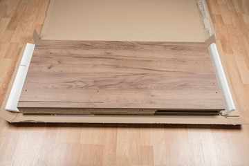 Putting together self assembly furniture.Diy concept