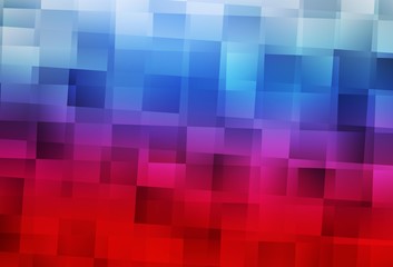 Light Blue, Red vector pattern in square style.