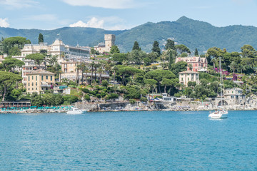 Fototapeta na wymiar The seafront of Santa Margherita Ligure