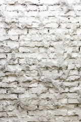 White brick wall as a background