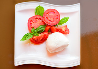 Fresh soft white italian cheese mozzarella buffalo made from Italian buffalo's milk by pasta filata method
