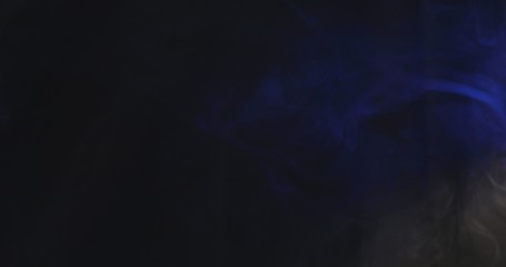 Multicolored smoke flies through the air