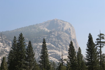 Views of Yosemite National Park while hiking to Half Dome