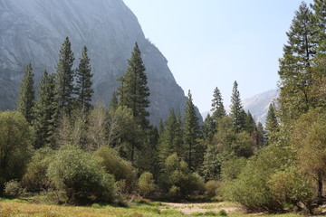 Views of Yosemite National Park while hiking to Half Dome