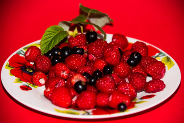 berries on a plate