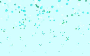 Light Green vector elegant background with flowers, roses.