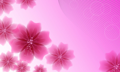 Obraz na płótnie Canvas Abstract pink background with flowers